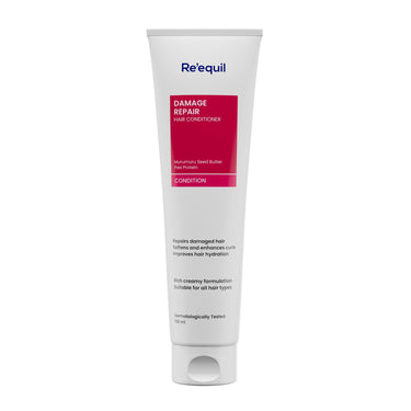 RE' EQUIL Damage Repair Conditioner With Murumuru & Pea Protein | Silicone Free Conditioner | Repairs, Nourishes, And Detangles Hair | Great For Curly, Damaged Hair | 150Ml,1 Count